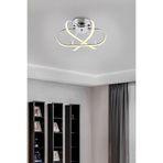 IŞILAY AYDINLATMA Elvan Krom 3'lü Plafonyer (3renk Işık) Modern Led Avize Salon /Oturma Odası/Mutfak /Çocuk Odası