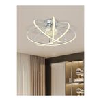 IŞILAY AYDINLATMA Seher Krom Toplu 4'lü Plafonyer (3renk Işık) Modern Led Avize Oturma Odası / Büyük Mutfaklar