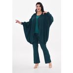 IŞILTI ABİYE BÜYÜK BEDEN SİMLİ SALAŞ CEKET PANTALON ATLET ÜÇLÜ ABİYE TAKIM 5002