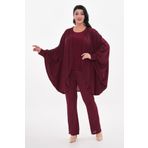 IŞILTI ABİYE BÜYÜK BEDEN SİMLİ SALAŞ CEKET PANTALON ATLET ÜÇLÜ ABİYE TAKIM