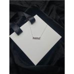 Işıltı Silver Mama (Anne) Yazılı Gümüş Kolye