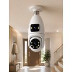isiltikidsmoda 360° Ev Izleme Wi-Fi Çift Lens Akıllı Ampul Kamera - Lisinya