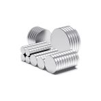 isiltikidsmoda 50 Adet 10X2MM Yuvarlak Neodyum Mıknatıs Güçlü Magnet Nikel Kaplamalı ( Lisinya )