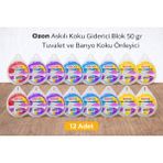 isiltikidsmoda Ozon Askılı Koku Giderici Blok 50 gr Tuvalet ve Banyo Koku Önleyici 12 Adet