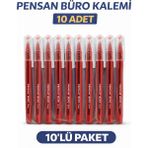 isiltikidsmoda Pensan Büro 2270 Kırmızı Tükenmez Kalem 1.0 mm Medium Yerli Üretim 10 Adet