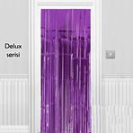 Işıltılı Duvar ve Kapı Perdesi Mor Renk 90x200 cm (4604)