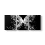 Işıltılı Kelebek Tablosu 156 x 70-3 Parçalı