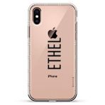 İsim: Ethel, Modern Yazı Tipi Stili | Luxendary Air Serisi Şeffaf Silikon Kılıf, 3D Baskılı Tasarım ve iPhone X/Xs için Hava Cepli Yastık Tamponu
