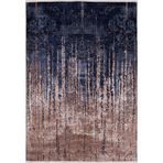 Isim Lacivert Makinada Yıkanabilir Kaymaz Taban Dijital Makine Baskı Salon Halı-I-Haln-HLN1436-300x450