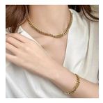 İSİM YAZILABİLEN KOLYE VE BİLEKLİK KADIN SET GOLD ÇELİK ÜZERİ ALTIN KAPLAMA 2 SENE GARANTİ BELGELİ