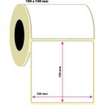 İşimiz Etiket 100X100 Termal Etiket | 6 Rulo | 400 Sarım | - 100 x 100 mm