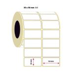İşimiz Etiket 30X50MM Ikili Termal Etiket | 2000 Sarım | 6 Rulo | - 30 x 50 mm