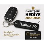 İsimli Citroen Anahtarlık , Kişiye Özel - Hediyelik İsimli Araç Logolu Anahtarlık - İsimli Citroen A