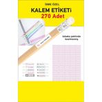 isimli Okul Kalem Etiketi Kalem Sticker Seti 200 Adet