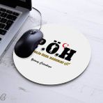 Isimli Polis Özel Harekat Temalı Yuvarlak Mousepad - Beyaz