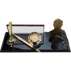 Isimlik - Masalık - Buro Ofıs Hediye - Kalemlık M524GOLD Ata Altın Masa Isimliği
