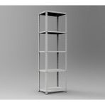 Işın Çelik Çelik Raf Sistemi 5 Katlı - H2000xW590xD430