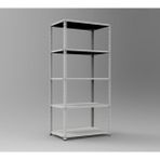 Işın Çelik Çelik Raf Sistemi 5 Katlı - H2000xW930xD590