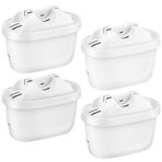 isinlive 4'lü paket su filtresi kartuşu, Brita Maxtra + sürahi, Brita Style, Mavea Elemaris XL su tankı ile uyumlu