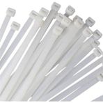 Isiso Rust 4,8 x 500 mm Plastik Kablo Bağı Cırt Kelepçe (50 cm Klips) Beyaz 100 Adet