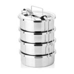 Isıtılabilir sefertası 4 katlı 1-3 kişilik,12x6cm sefer tası