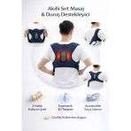 Isıtma Fonksiyonlu Titreşimli Sırt Masaj Aleti Ve Akıllı Duruş - Şarj Edilebilir Ergonomik Tasarım