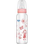 Isıya Dayanıklı Cam Biberon 240 Ml, Pembe Renkli, Güvenli ve Sağlıklı Kullanım - Ahşap - Bej