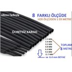 Isıyla Daralan Büzüşen Makaron Kablo Seti - 8 çeşit 1 er metre