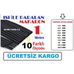 Isıyla Daralan Makaron Kablo Seti (10 Çeşit 1 Er Metre Siyah )