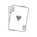 İskambil Kağıdı Araba Sticker 17X17 Cm Gri