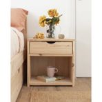 İskandinav Masif Komodin 45×45×30 – Minimal ve Doğal Şıklık, %100 Masif Ahşap, İzmir Masif