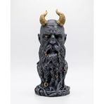 İskandinav Mitolojisi Bilge Büstü - 15 cm El Boyaması Özel Tasarım Reçine Figür - Viking Temalı Koleksiyonluk Masaüstü Dekoratif Biblo