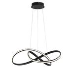 İskandinav Modern Halka LED Avize Oturma Odası Yemek Odası Yatak Odası için 45W Tavan Kolye Işık Siyah 19.7 In Doğal Işık Asılı Lamba Armatürleri Yüksek Lümen Şık Tasarım.