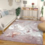 İskandinav Pembe ve Beyaz Kısa Kazık Yıkanabilir Kaymaz Yolluk Halı 80x150cm Koridor Başucu Kanepe Mat Dekoratif Alan Halı