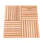 İskandinav Tarzı Ahşap Duş Paspası Banyo Pedalı Kaymaz Banyo ve Mutfak Yer Karosu 70x70 cm/28x28 inç Çevre Dostu Suya Dayanıklı Tasarım Ev Kullanımı için İdealdir.