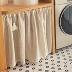 İskandinav Tarzı Pamuklu Keten Kısa Perdeler 150 x 70 cm Lavabo ve Kapı Altı Perdeleri Retro Tasarım Işık Filtreleme ve Havalandırma Kolay Çubuk Montajı Ev Dekoru için İdeal