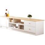 İskandinav TV Standı Modern Basit Sehpa Kombinasyonu Duvar Oturma Odası Küçük Daire Masif Ahşap Ayaklar Basit TV Dolabı Masası, 160 x 30 x 40 cm