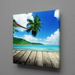 İskelede Manzara Kanvas Tablo 150x150cm