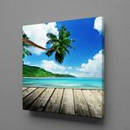İskelede Manzara Kanvas Tablo 80x80cm