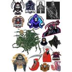 İskelet Sticker Set 15 Parça Telefon, Tablet, Defter, Laptop Sticker