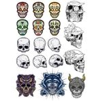 İskelet Sticker Set-5 18 Parça Telefon, Tablet, Defter, Laptop Sticker