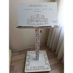 İskender Wood Ahşap Kuran Okuma Rahlesi Ayaklı Ahşap Yükseklik Ve Okuma Açısı Ayarlanabilir Asansörlü Cami Boy