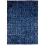 Iskitim Lacivert Modern Geometrik Etnik Desenli Boho Makinada Yıkanabilir Hafif Hav Toz Vermez Leke Tutmaz Kaymaz Taban Dijital Makine Baskı Halı Oturma Odası Salon Yolluk Koridor Mutfak Halısı