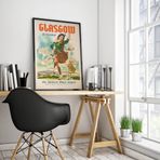 İskoçya Glasgow Vintage Sanatsal Poster 50x70cm.