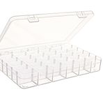 İşkur Makina 36 Ayarlanabilir Bölmeli Kolye Yüzük Takı Kutusu Organizer Düzenleyici Plastik Kutu 27.5x19.5x4.2