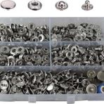 İşkur Makina Metal Nikel Paslanmaz 15 mm Çıt Çıt Düğme ve Çakım Kalıbı 200 Set