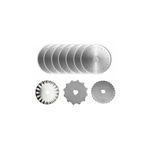 İşkur Makina Yuvarlak Bıçak Rulet Disk Kumaş Karton Kesici 10 Adet Yedek Bıçağı Komple Kesim Seti 45Mm