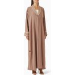 Işlemeli Şifon Abaya ile Günlük Şıklığınızı Artırın ve Zarif Kombinler Yaratın - Açık Pembe - 58