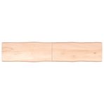 İşlenmemiş Meşe Piyano Masası 200 x 40 x (26) cm Canlı Kenarlı Rustik Masif Ahşap Yemek Masası Doğal Kaplama Modern Ev Dekoru Yemek Odası için Benzersiz Tasarım