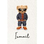 Ismail: Cahier personnalisé avec prénom Ismail | Cadeau d'anniversaire pour enfant, garçon, homme, copain ... | Nounours | 110 pages lignée, Petit Format 6x9 pouces (15,24 x 22,86 cm)